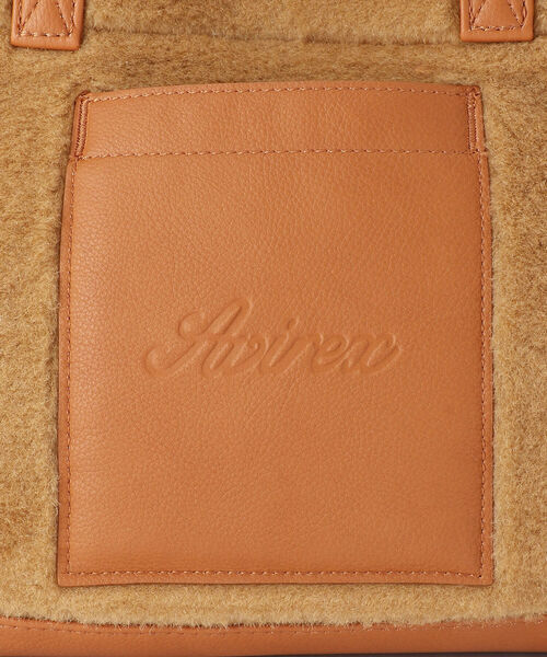 AVIREX（アヴィレックス）の「【直営店限定】ECO MOUTON MINI TOTE BAG/ エコムートン ミニトートバック（ショルダーバッグ・レディース・ブラック/ホワイト/キャメル・FREE）」の17枚目の写真