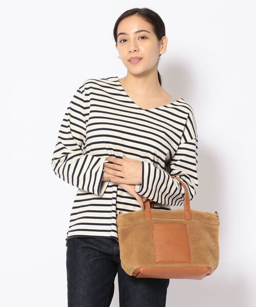 AVIREX（アヴィレックス）の「【直営店限定】ECO MOUTON MINI TOTE BAG/ エコムートン ミニトートバック（ショルダーバッグ・レディース・ブラック/ホワイト/キャメル・FREE）」の20枚目の写真