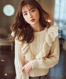 WILLSELECTION | ラッフルケーブルニット(ニット/セーター)