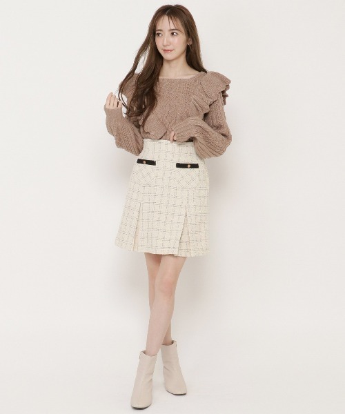 WILLSELECTION（ウィルセレクション）の「ラッフルケーブルニット（ニット/セーター・レディース・アイボリー/ベージュ・MEDIUM）」の15枚目の写真