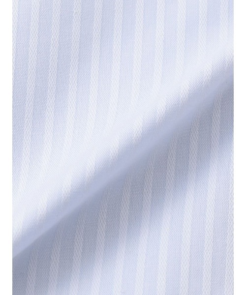 Perfect Suit FActory（パーフェクトスーツファクトリー）の「【形態安定】長袖ワイシャツ　ドビー　サックス（ビジネスシャツ・メンズ・サックスブルー・首回り41cm-裄丈84cm/首回り39cm-裄丈82cm/首回り39cm-裄丈80cm/首回り37cm-裄丈80cm/首回り43cm-裄丈86cm）」の3枚目の写真