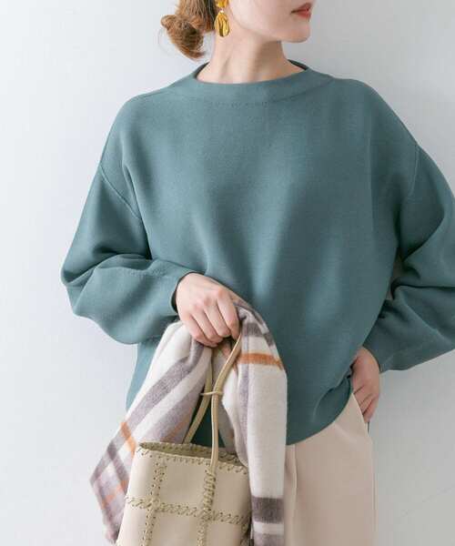 URBAN RESEARCH ROSSO（アーバンリサーチロッソ）の「ウールガーターホールボリュームニット（ニット/セーター・レディース・グリーン系その他/オフホワイト/チャコールグレー・FREE）」の3枚目の写真