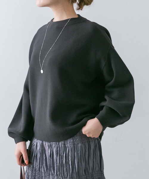 URBAN RESEARCH ROSSO（アーバンリサーチロッソ）の「ウールガーターホールボリュームニット（ニット/セーター・レディース・グリーン系その他/オフホワイト/チャコールグレー・FREE）」の16枚目の写真