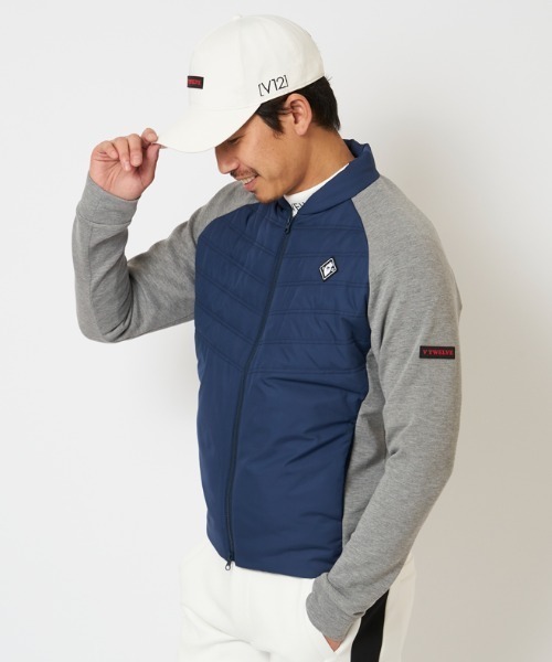 V12(ヴィ トゥエルヴ)の「HYBRID JKT(ブルゾン・メンズ・ブラック/グレー・L/XL/M/XXL/S)」の2枚目の写真