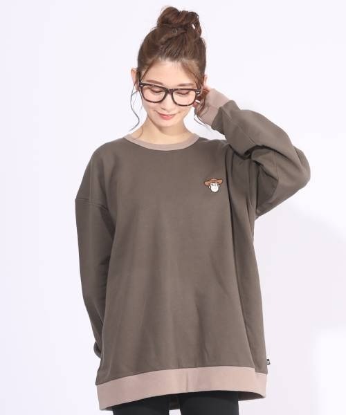 親子お揃い ディズニー 胸刺繍トレーナー 5545a