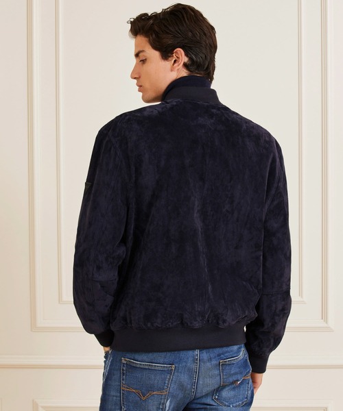 Guess(ゲス)の「Dust Suede Bomber Jacket(その他アウター・メンズ・ネイビー・SMALL/MEDIUM/LARGE/X-LARGE)」の2枚目の写真