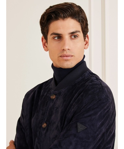 Guess(ゲス)の「Dust Suede Bomber Jacket(その他アウター・メンズ・ネイビー・SMALL/MEDIUM/LARGE/X-LARGE)」の3枚目の写真