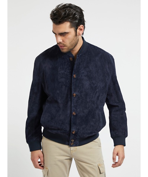 Guess(ゲス)の「Dust Suede Bomber Jacket(その他アウター・メンズ・ネイビー・SMALL/MEDIUM/LARGE/X-LARGE)」の5枚目の写真