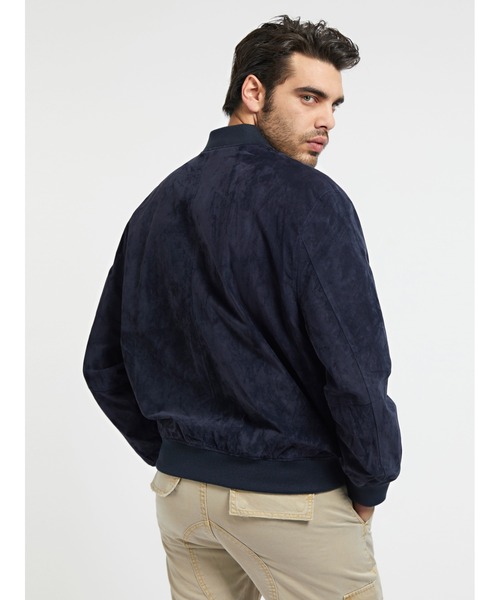 Guess(ゲス)の「Dust Suede Bomber Jacket(その他アウター・メンズ・ネイビー・SMALL/MEDIUM/LARGE/X-LARGE)」の6枚目の写真