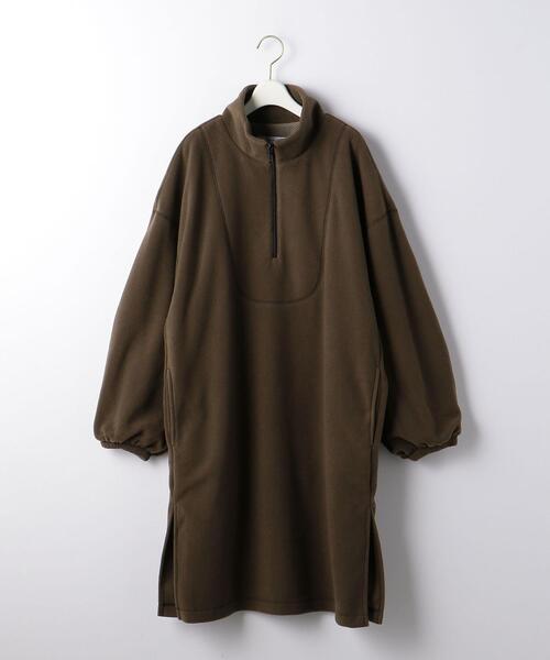 BRACTMENT（ブラクトメント）の「＜BRACTMENT(ブラクトメント)＞BM ハーフジップ フリースワンピース（ワンピース・レディース・モカ/ライトグレー・FREE）」の17枚目の写真