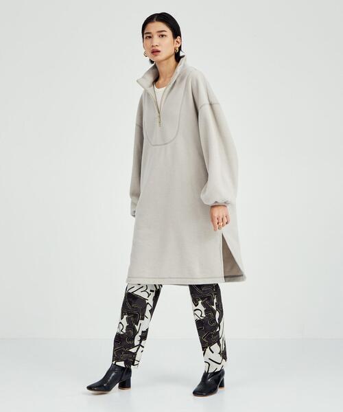 BRACTMENT（ブラクトメント）の「＜BRACTMENT(ブラクトメント)＞BM ハーフジップ フリースワンピース（ワンピース・レディース・モカ/ライトグレー・FREE）」の18枚目の写真