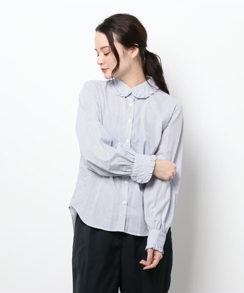 Te chichi(テチチ)の「フリルカラーシャツ(シャツ/ブラウス・レディース・ブラック/ネイビー/オフホワイト・フリ-)」の8枚目の写真