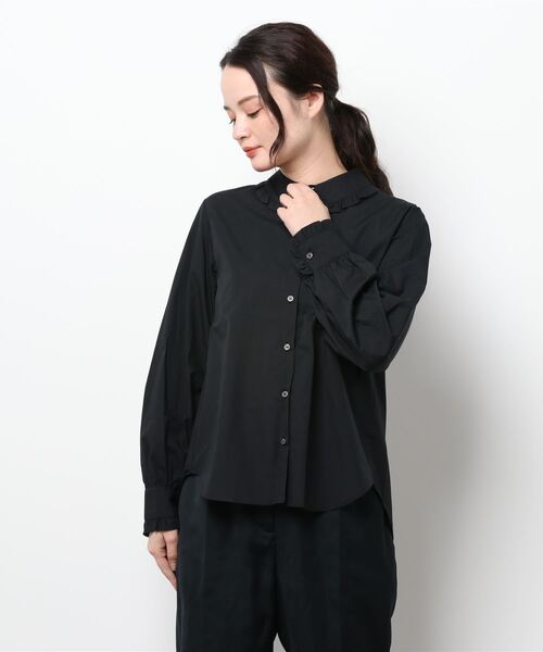 Te chichi(テチチ)の「フリルカラーシャツ(シャツ/ブラウス・レディース・ブラック/ネイビー/オフホワイト・フリ-)」の7枚目の写真