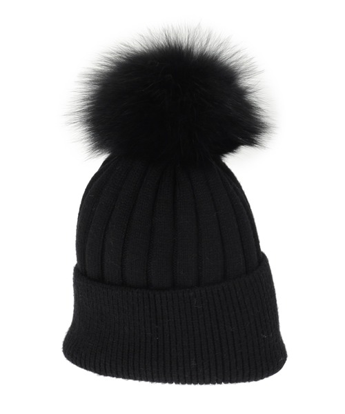 fifth（フィフス）の「ポンポン付きニット帽（キャップ・レディース・ブラック/グレー・FREE）」の3枚目の写真