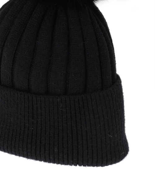 fifth（フィフス）の「ポンポン付きニット帽（キャップ・レディース・ブラック/グレー・FREE）」の8枚目の写真