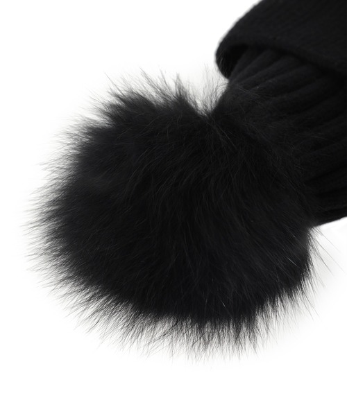 fifth（フィフス）の「ポンポン付きニット帽（キャップ・レディース・ブラック/グレー・FREE）」の4枚目の写真