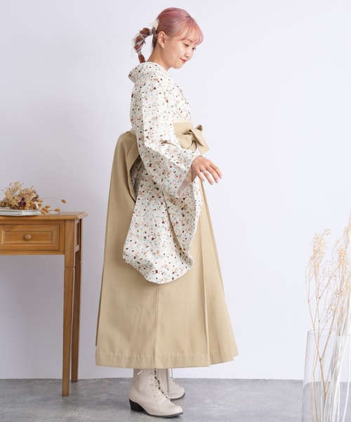 utatane(ウタタネ)の「袴セット 国産生地(着物・レディース・アイボリー・M/L)」の3枚目の写真