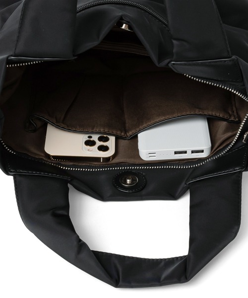 VitaFelice（ヴィータフェリーチェ）の「ナイロン2wayバルーントートバッグ（トートバッグ・レディース・ドット/カモフラージュ/ブラック/グレー・FREE）」の16枚目の写真