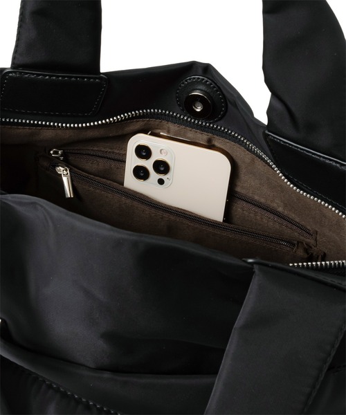 VitaFelice（ヴィータフェリーチェ）の「ナイロン2wayバルーントートバッグ（トートバッグ・レディース・ドット/カモフラージュ/ブラック/グレー・FREE）」の17枚目の写真