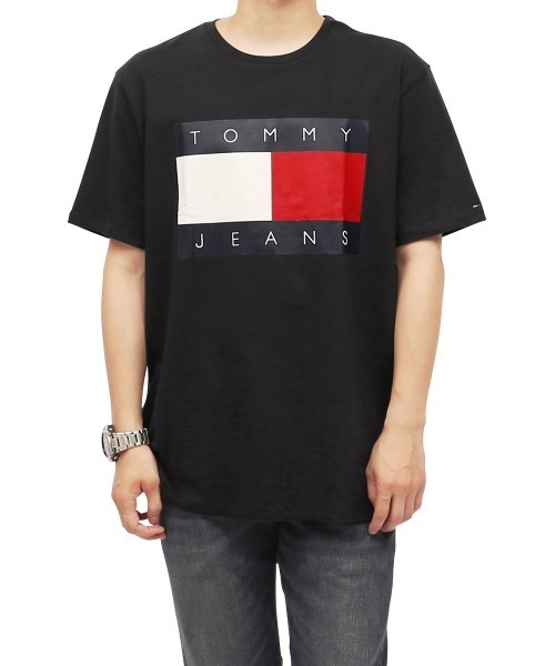 TOMMY HILFIGER(トミーヒルフィガー)の「TOMMY HILFIGER/トミー ヒルフィガー Tシャツ カットソー メンズ 綿 ロゴ ワンポイント 半袖(Tシャツ/カットソー・メンズ・ホワイト/ネイビー/グレー/ブラック・SMALL/MEDIUM/LARGE)」の12枚目の写真