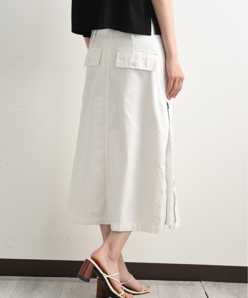 blanc basque（ブランバスク）の「【BLANC basque】モールスキン＊レーススカート（スカート・レディース・ブラック/ホワイト/カーキ・FREE）」の20枚目の写真