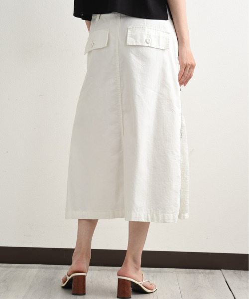 blanc basque（ブランバスク）の「【BLANC basque】モールスキン＊レーススカート（スカート・レディース・ブラック/ホワイト/カーキ・FREE）」の19枚目の写真