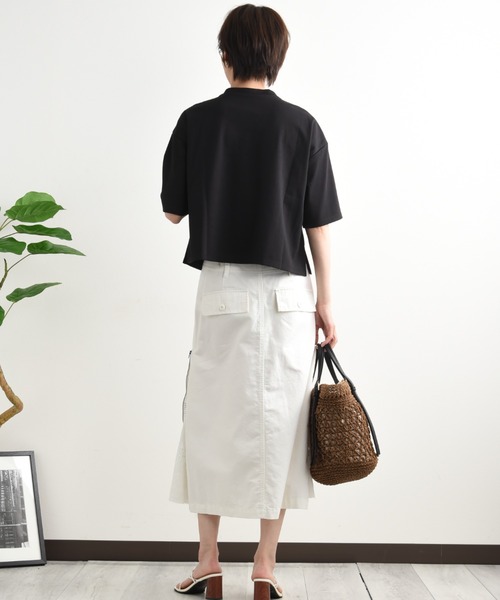 blanc basque（ブランバスク）の「【BLANC basque】モールスキン＊レーススカート（スカート・レディース・ブラック/ホワイト/カーキ・FREE）」の11枚目の写真