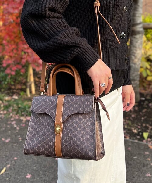 THE SHOP TK (ザ ショップ ティーケー )の「◆モノグラムミニ2WAYバッグ(ハンドバッグ・レディース・ブラウン系6/ホワイト系8・99)」の4枚目の写真