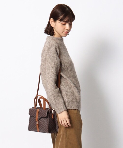 モノグラム調レザー2WAYバッグ｜新品未使用・ブラウン系 THE SHOP TK （ザ ショップ ティーケー ）の「◇モノグラムミニ