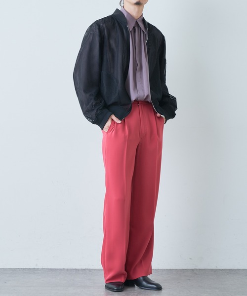 Lui's（ルイス）の「メッシュMA-1（MA-1・メンズ・ブラック/グレー・SMALL/MEDIUM）」の4枚目の写真