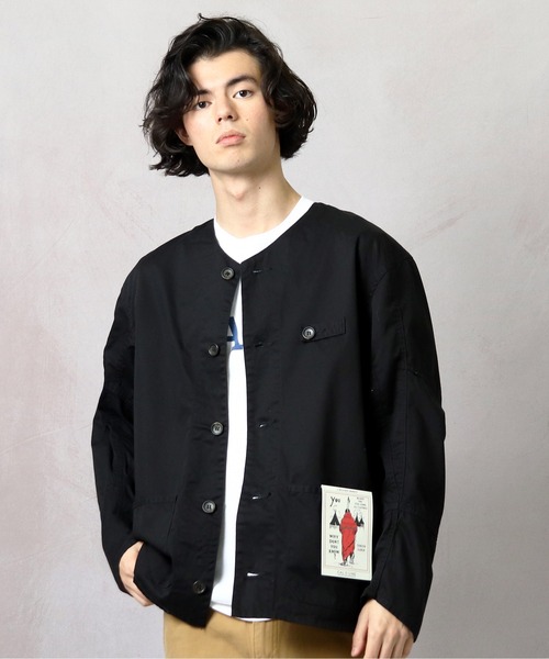 CAL O LINE(キャルオーライン)の「【 CAL O LINE / キャル オー ライン 】ING JACKET イングジャケット CL211-008 SES(カバーオール・メンズ・オリーブドラブ/ベージュ/ブラック・M/L)」の2枚目の写真