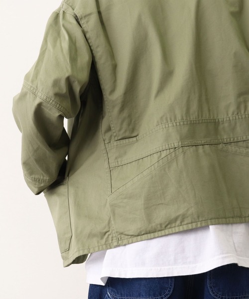CAL O LINE(キャルオーライン)の「【 CAL O LINE / キャル オー ライン 】ING JACKET イングジャケット CL211-008 SES(カバーオール・メンズ・オリーブドラブ/ベージュ/ブラック・M/L)」の4枚目の写真