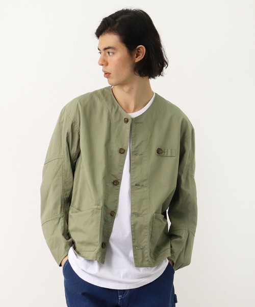 CAL O LINE(キャルオーライン)の「【 CAL O LINE / キャル オー ライン 】ING JACKET イングジャケット CL211-008 SES(カバーオール・メンズ・オリーブドラブ/ベージュ/ブラック・M/L)」の6枚目の写真