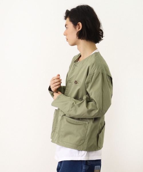 CAL O LINE(キャルオーライン)の「【 CAL O LINE / キャル オー ライン 】ING JACKET イングジャケット CL211-008 SES(カバーオール・メンズ・オリーブドラブ/ベージュ/ブラック・M/L)」の7枚目の写真