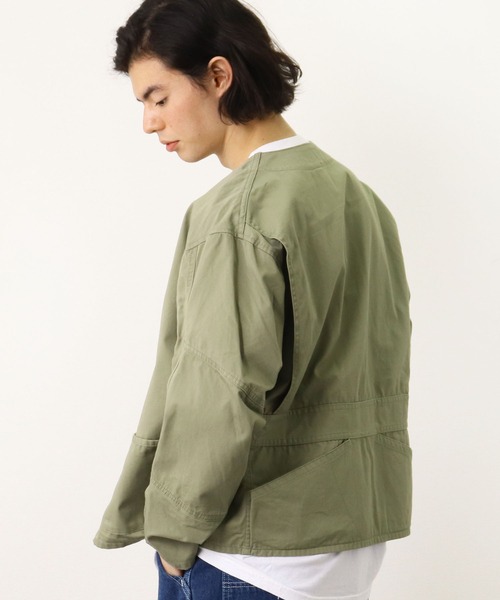 CAL O LINE(キャルオーライン)の「【 CAL O LINE / キャル オー ライン 】ING JACKET イングジャケット CL211-008 SES(カバーオール・メンズ・オリーブドラブ/ベージュ/ブラック・M/L)」の8枚目の写真