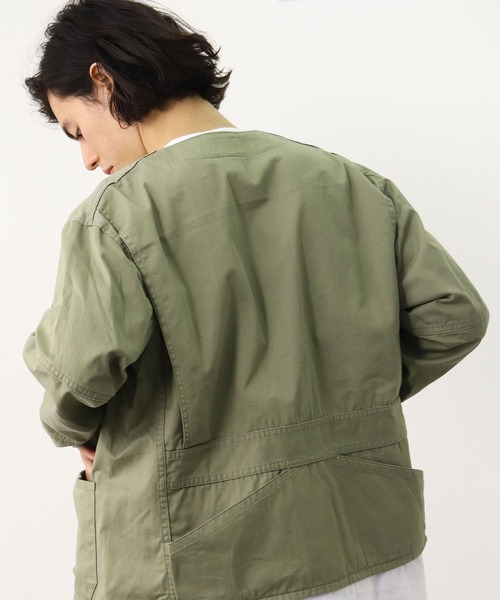 CAL O LINE(キャルオーライン)の「【 CAL O LINE / キャル オー ライン 】ING JACKET イングジャケット CL211-008 SES(カバーオール・メンズ・オリーブドラブ/ベージュ/ブラック・M/L)」の12枚目の写真