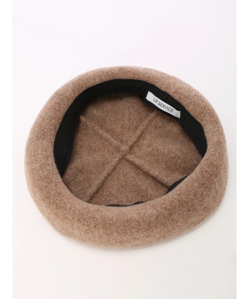 LIPSERVICE（リップサービス）の「ウールベレー帽（ハンチング/ベレー帽・レディース・ブラック/ブラウン・FREE）」の3枚目の写真