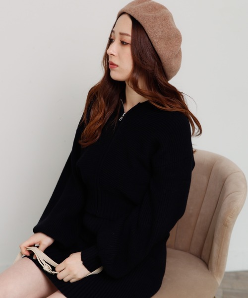 LIPSERVICE（リップサービス）の「ウールベレー帽（ハンチング/ベレー帽・レディース・ブラック/ブラウン・FREE）」の8枚目の写真