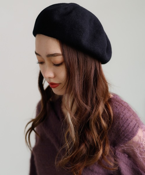LIPSERVICE（リップサービス）の「ウールベレー帽（ハンチング/ベレー帽・レディース・ブラック/ブラウン・FREE）」の5枚目の写真