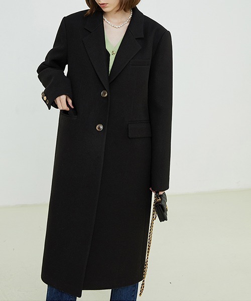 Fano Studiosダブルブレストウールハーフチェスターコート Fano Studios】Double layered river tailoring chester coat