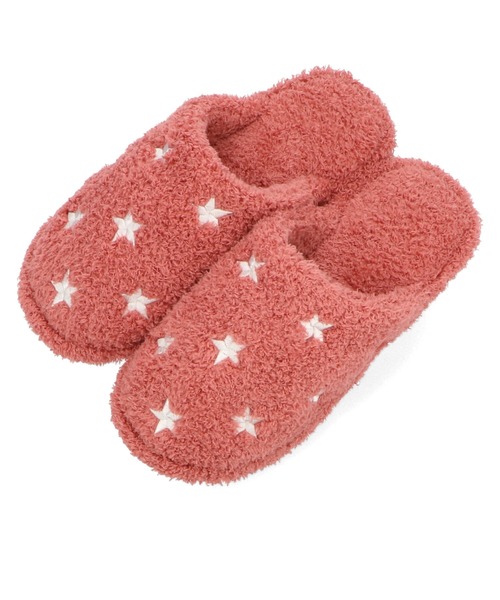 ORiental TRaffic（オリエンタルトラフィック）の「バイカラー星柄刺繍ルームシューズ G-0007（ルームシューズ/スリッパ・レディース・ネイビー/グレー/ピンク・M/LL/L/S）」の6枚目の写真