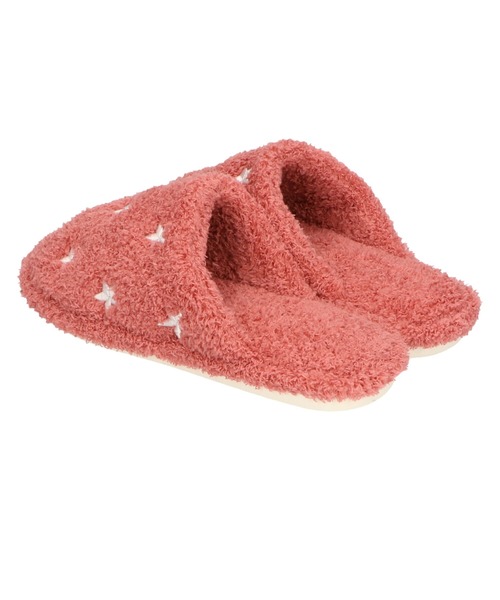 ORiental TRaffic（オリエンタルトラフィック）の「バイカラー星柄刺繍ルームシューズ G-0007（ルームシューズ/スリッパ・レディース・ネイビー/グレー/ピンク・M/LL/L/S）」の9枚目の写真