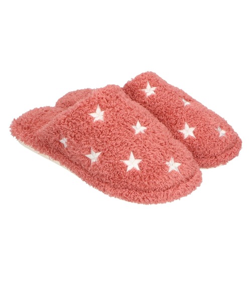 ORiental TRaffic（オリエンタルトラフィック）の「バイカラー星柄刺繍ルームシューズ G-0007（ルームシューズ/スリッパ・レディース・ネイビー/グレー/ピンク・M/LL/L/S）」の5枚目の写真