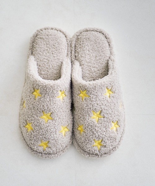 ORiental TRaffic（オリエンタルトラフィック）の「バイカラー星柄刺繍ルームシューズ G-0007（ルームシューズ/スリッパ・レディース・ネイビー/グレー/ピンク・M/LL/L/S）」の14枚目の写真