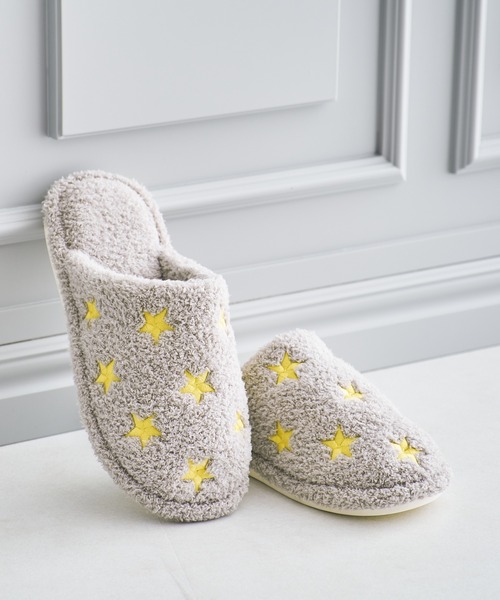 ORiental TRaffic（オリエンタルトラフィック）の「バイカラー星柄刺繍ルームシューズ G-0007（ルームシューズ/スリッパ・レディース・ネイビー/グレー/ピンク・M/LL/L/S）」の15枚目の写真