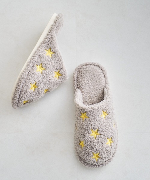 ORiental TRaffic（オリエンタルトラフィック）の「バイカラー星柄刺繍ルームシューズ G-0007（ルームシューズ/スリッパ・レディース・ネイビー/グレー/ピンク・M/LL/L/S）」の16枚目の写真