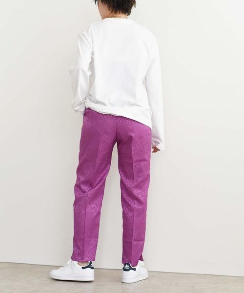 palm RICHE（ポームリシュ）の「ジャカードテーパードパンツ（その他パンツ・レディース・ブラック/パープル/ライトベージュ・M）」の15枚目の写真