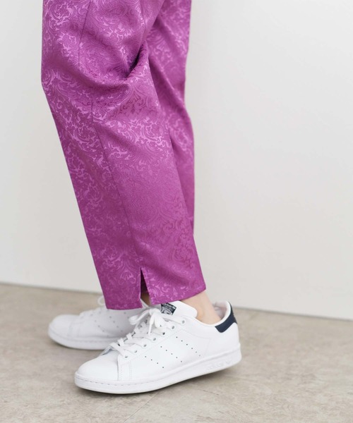 palm RICHE（ポームリシュ）の「ジャカードテーパードパンツ（その他パンツ・レディース・ブラック/パープル/ライトベージュ・M）」の20枚目の写真