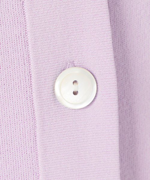 SLOBE IENA（スローブイエナ）の「スムースVネックカーディガン◆（カーディガン/ボレロ・レディース・パープル系その他/サックスブルー/ホワイト/ネイビー・FREE）」の6枚目の写真