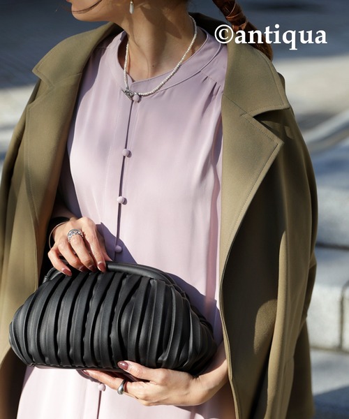 antiqua(アンティカ)の「ロングジャケット(テーラードジャケット・レディース・ブラック/カーキ・FREE)」の16枚目の写真
